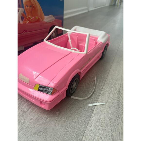 Vintage Barbie Pink Mustang Convertible 1993 Mattel Barbie Car Retro Collectible - Picture 7 of 11